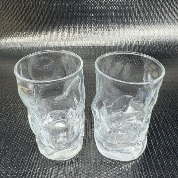 Bormioli Rocco Sorgente Clear Small Barware Glasses Set 2 Shoot Glasses Cups VTG - Picture 7 of 8